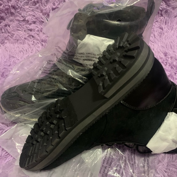 Black suede and leather bootie - Picture 5 of 5